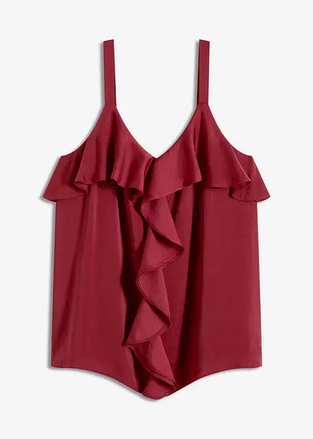 Top à bretelles fines en satin brillant