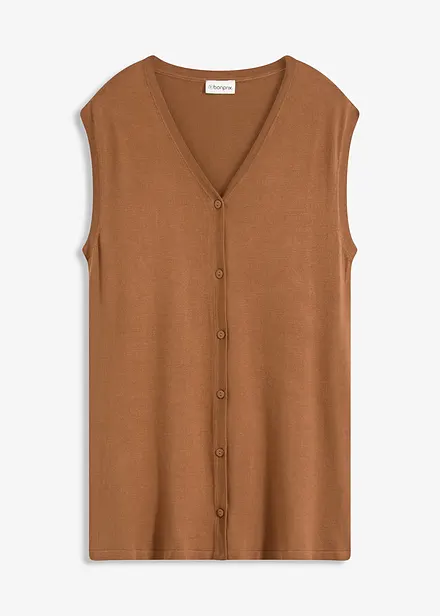 Gilet long en fine maille