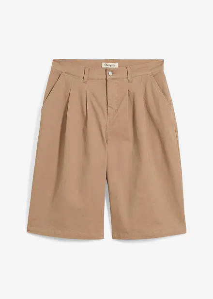 Bermuda long en toile de coton extensible