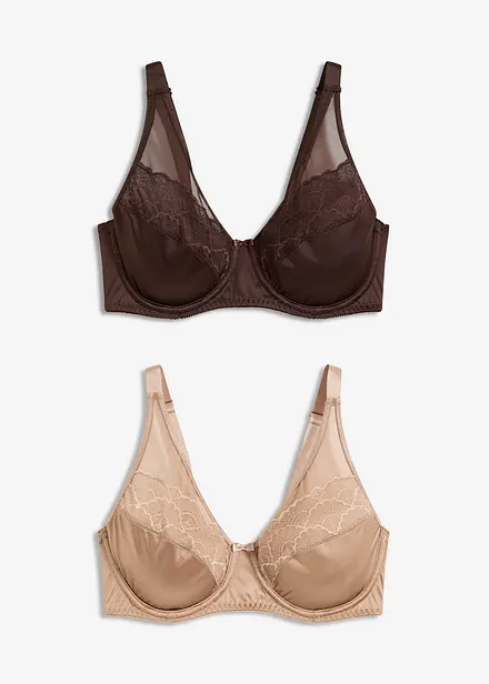 Lot de 2 soutiens-gorge avec effet brillant