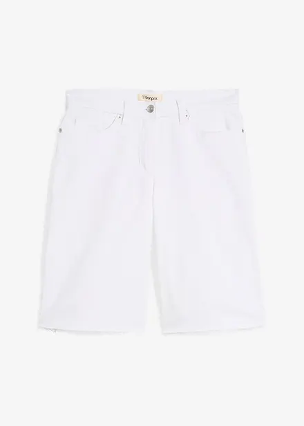 Bermuda à finition effilochée