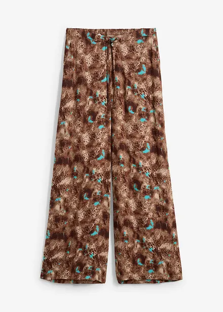 Pantalon taille élastiquée en viscose fluide