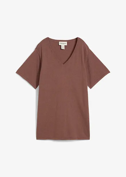 T-shirt en maille fine avec du lin