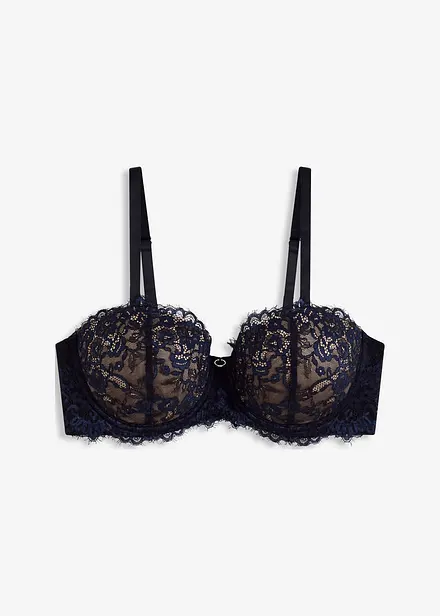 Soutien-gorge balconnet en dentelle à franges