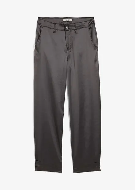 Pantalon barrel en satin fluide