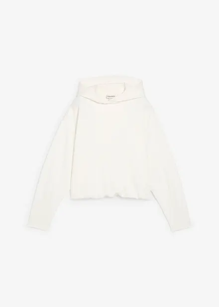 Sweat à capuche légèrement brillant en viscose mélangée