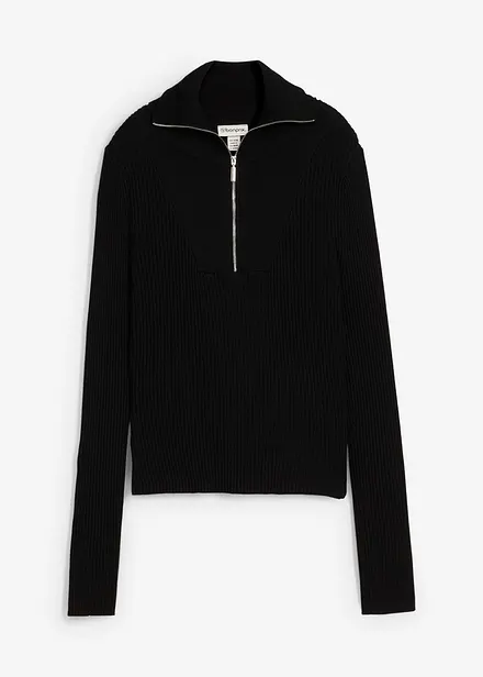 T-shirt doux et côtelé en viscose mélangée