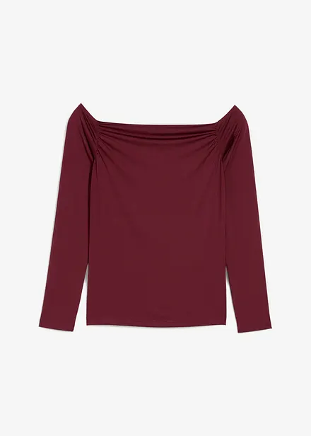 T-shirt col Bardot en jersey léger