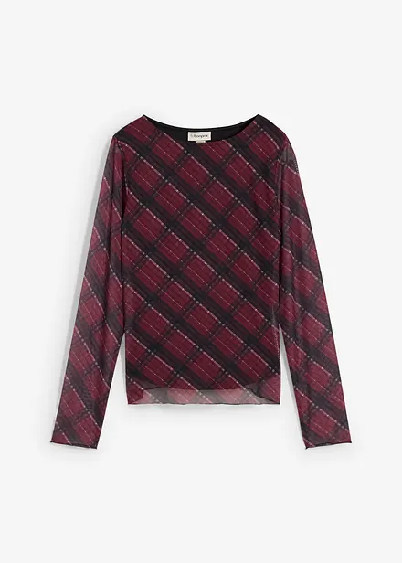 T-shirt manches longues en mesh fin