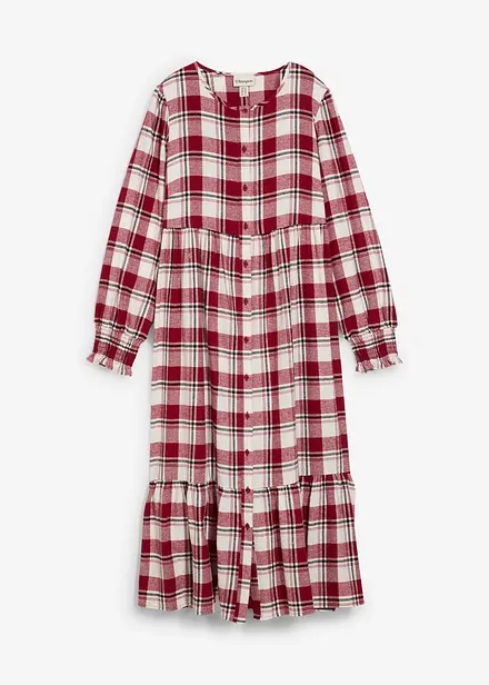 Robe midi en flanelle