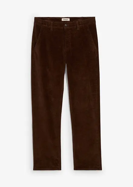 Pantalon droit en velours côtelé extensible, loose