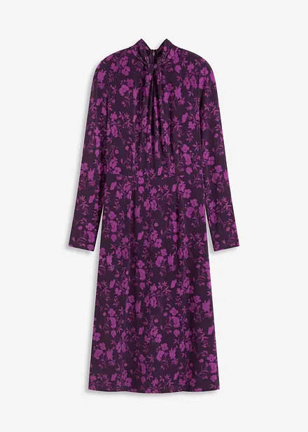 Robe midi à col montant