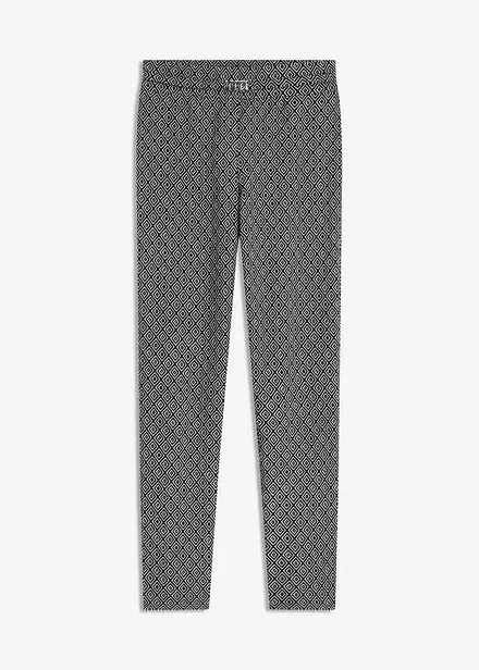 Pantalon en jacquard à taille élastiquée, détail boucle