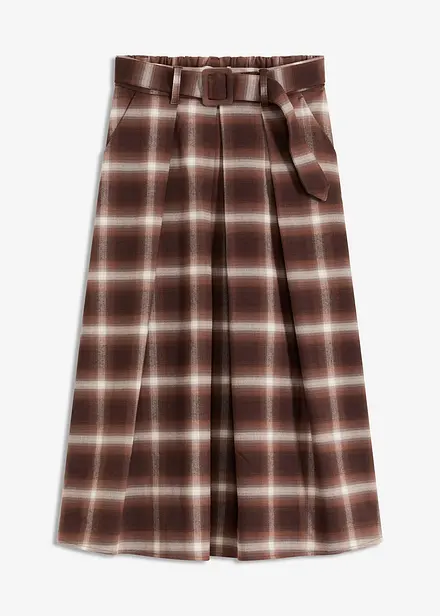 Jupe plissée à carreaux avec ceinture (ens. 2 pces)