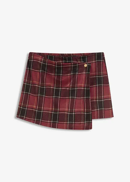 Jupe-short avec bouton décoratif