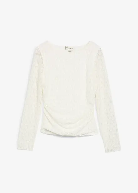 T-shirt manches longues en dentelle