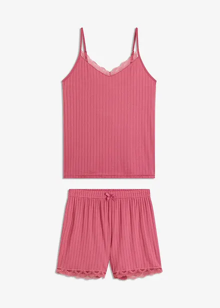 Pyjashort en jersey pointelle doux