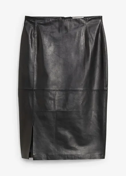 Jupe en cuir fendue sur le côté