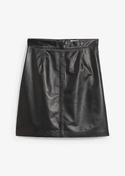 Mini-jupe en cuir d’agneau nappa