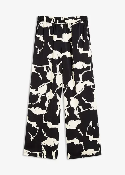 Pantalon palazzo en satin fluide