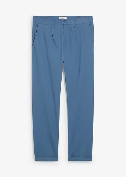Pantalon droit à pinces en twill de coton, Regular