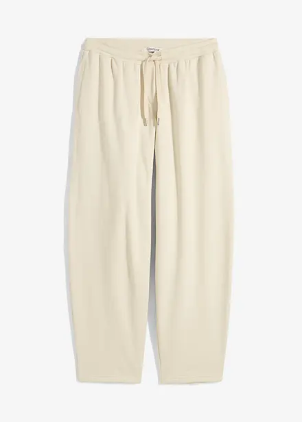 Pantalon barrel en molleton 100% coton