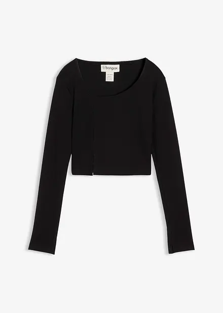 T-shirt court et côtelé