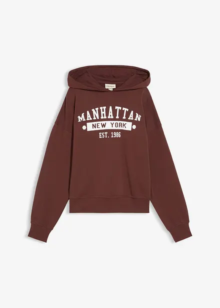 Sweat oversize à capuche 100% coton