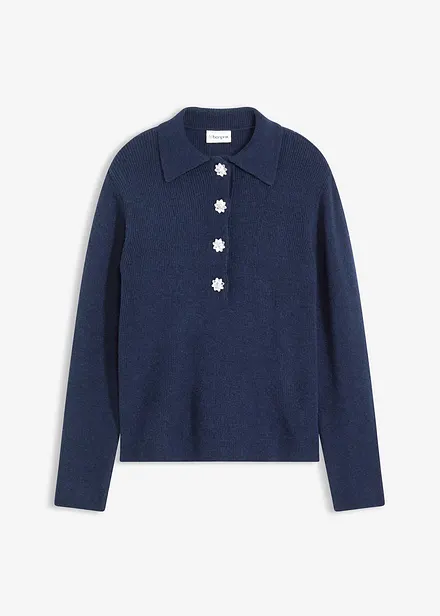 Pull polo avec laine