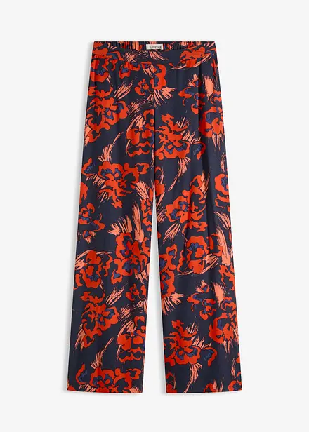 Pantalon palazzo en léger crêpe de viscose