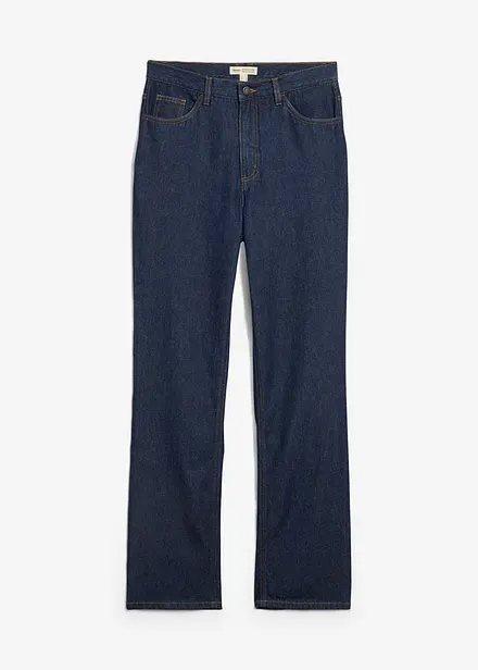 Jean droit taille haute, long