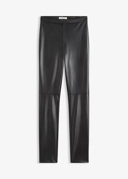 Pantalon bi-mati&egrave;re Punto di Roma et tissu enduit