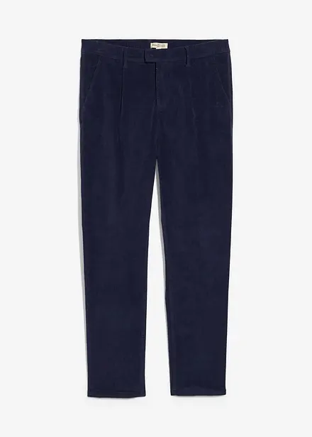 Pantalon regular en velours côtelé de coton extensible, fuselé