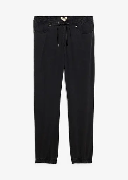 Pantalon taille extensible fuselé en twill 100% coton