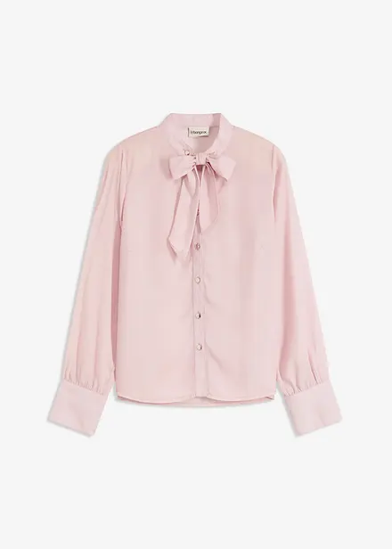 Chemisier en mousseline à col lavallière amovible