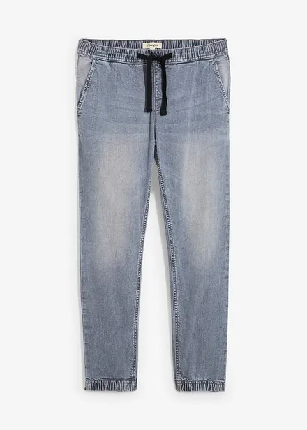 Jean jogger à taille élastiquée Regular, fuselé