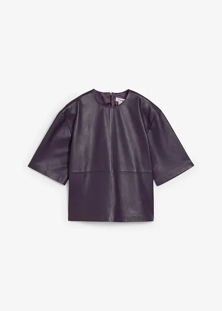 Tunique en cuir d’agneau nappa