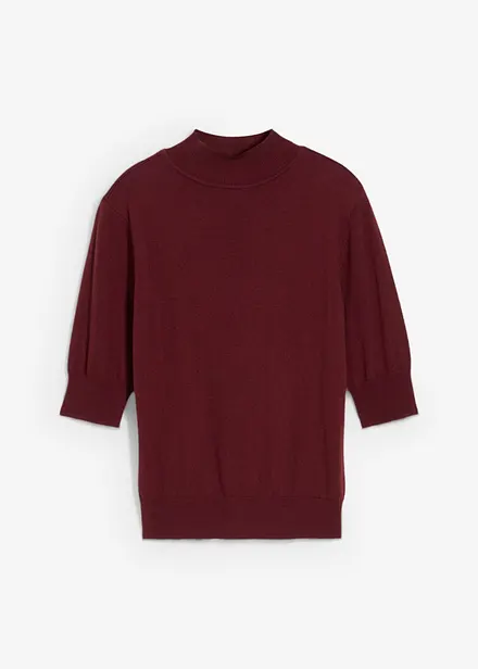 Pull doux à col roulé en laine mélangée