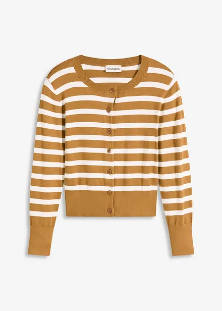 Gilet en fine maille rayée