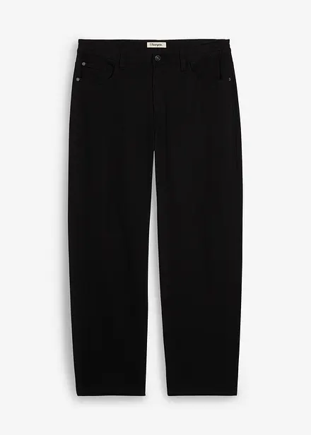 Pantalon droit en twill à taille élastiquée, loose