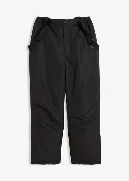 Pantalon de ski imperméable à bretelles, doublure chaude