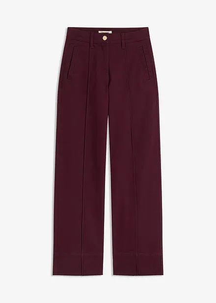 Pantalon en twill avec passepoil et poches raglan