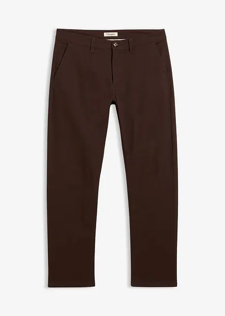 Pantalon chino en coton extensible, ample et droit