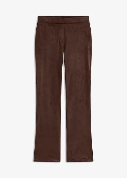 Pantalon flare en suédine
