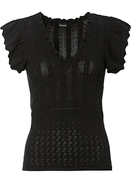 T-shirt doux en maille de viscose mélangée