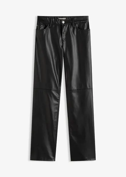 Pantalon enduit à taille élastiquée
