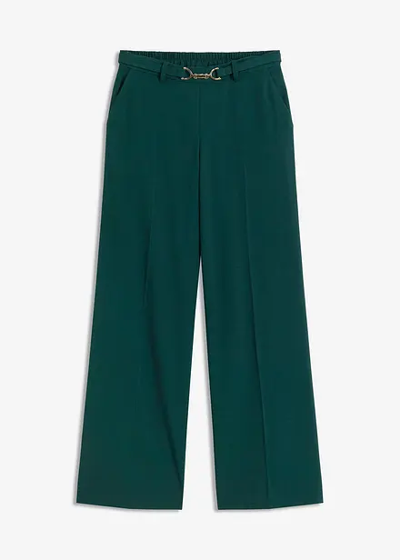 Pantalon large avec ceinture décorative