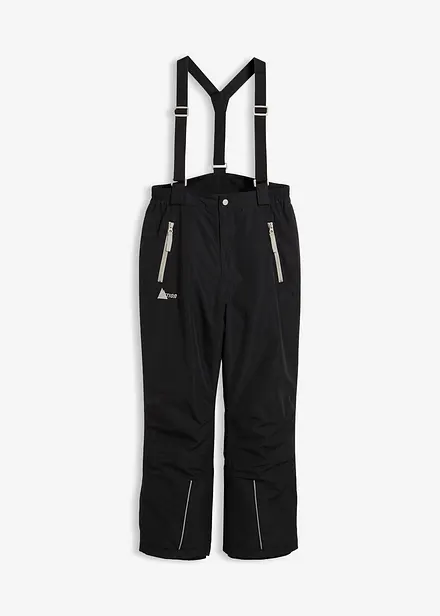 Pantalon de ski imperméable à bretelles et détails réfléchissants