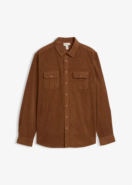 Chemise en velours côtelé de coton extensible