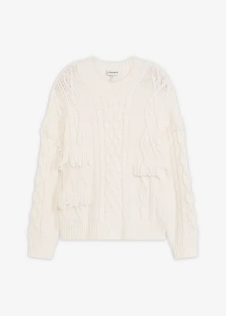 Pull oversize à franges